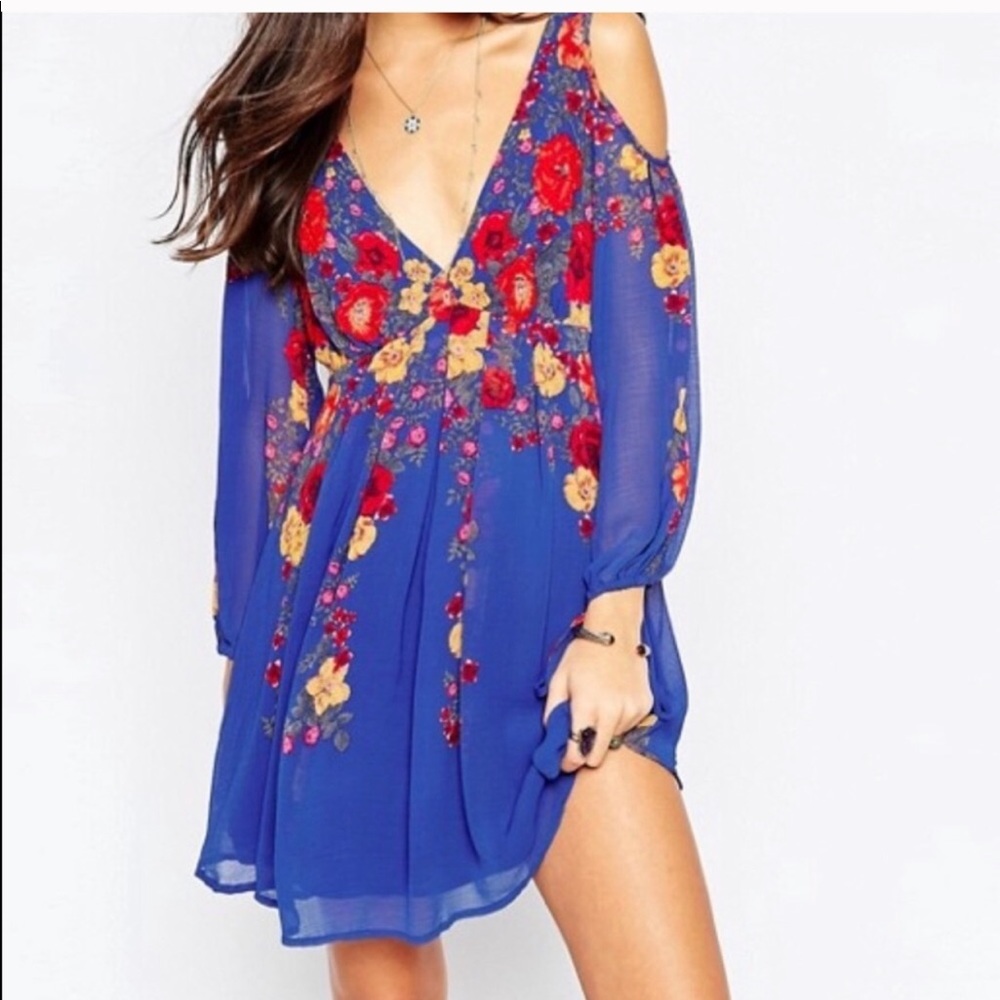 Free People Cold Shoulder Mini Dress